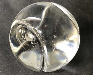 Art Glass Tennis Ball Paperweight