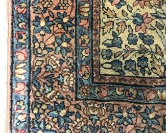 Vintage Handmade Floral Detailed Oriental Rug