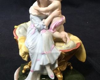 Capodimonte Woman W Child Figural, Signed B Merli
