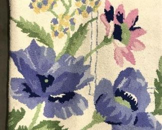 Floral Detailed Wool Rug