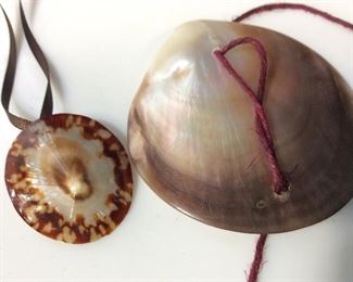 Lot 2 Lustrous Sea Shell Necklaces