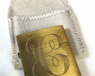 CONTINENTAL Vintage Brushed Brass Lighter