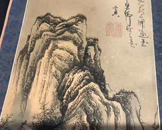 Signed Japanese Style Wall Scroll