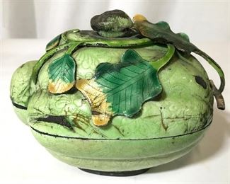Vintage Enameled Vegetable Trinket Box