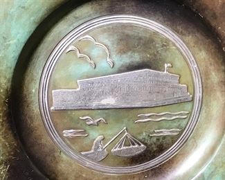 Metal Plate with Architectural Embellishments