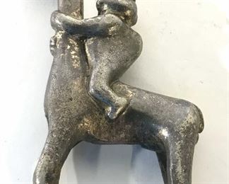Vintage Silver Toned Pewter Figural