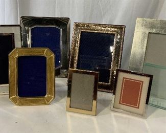 Set 8 Metal and Glass Picture frames