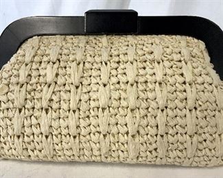 BANANA REPUBLIC straw clutch Purse