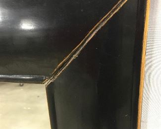 Vintage Black Toned Wood Frame Mirror