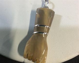 Sterling Silver Chain Hand Pendant