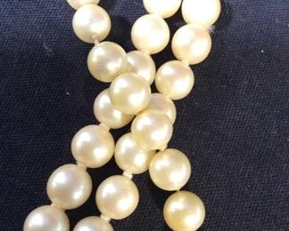 Vintage Costume Pearl Beads & Clasp Necklace, 2