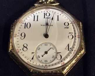 WALTHAM Pocket Watch/ Pendant w Bag