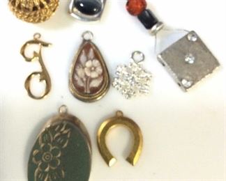 Lot 9 Artisanal Pendants, Ladies costume jewelry