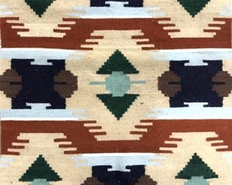 Vintage Handmade Native American Style Wool Rug