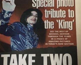 Lot 5 Tribute to Michael Jackson Newspapers