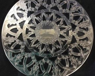 Decorative EALES 1779 Plated Glass Trivet, Italy