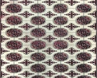 Vintage Handmade Geometric Detail Wool Rug