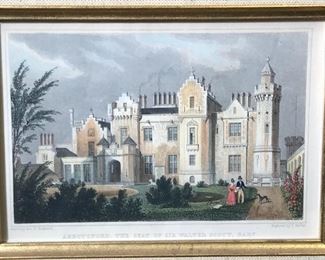 Engraving ‘The Seat of Sir Walter Scott’
