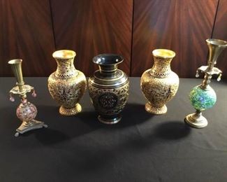 Gold Tone Vases