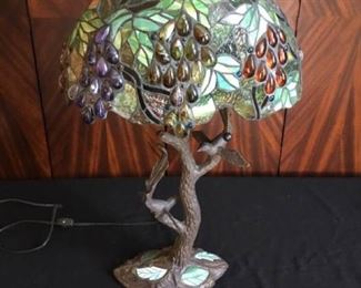 TiffanyLike Grapes Birds Lamp