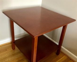 1 of 2 matching side/end tables. 28.5 X28.5 X 26.5" high