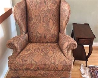$120 Paisley arm chair  Ethan Allen - AS IS W37" by  47"H by 28" Depth.