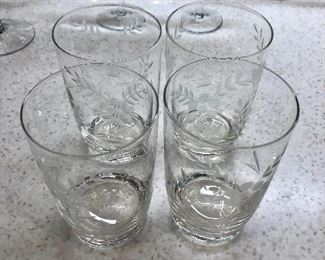 $25 4 etched glasses