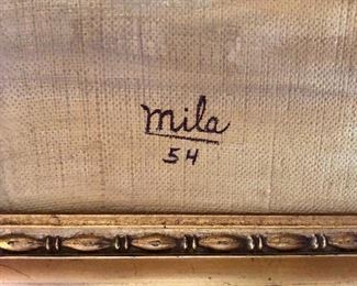 Signed "Mila 54"  24" W by 16.5" high