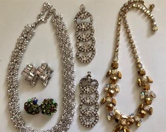 $60 Lot of Vintage rhinestone jewlery