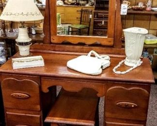 MAPLE VANITY WITH BENCH...185.00