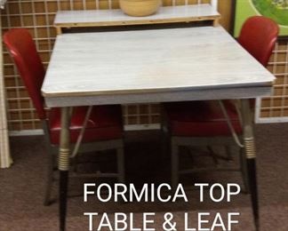 FORMICA TOP TABLE WITH LEAF...75.00