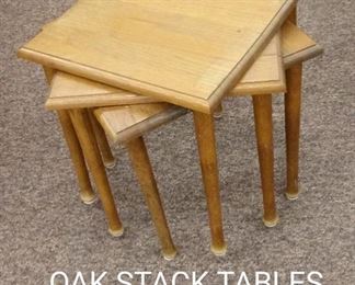 OAK STACK TABLES...40.00