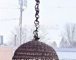 WICKER SWAG LAMP...85.00
