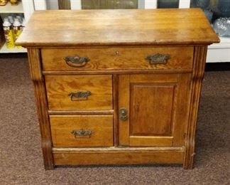 OAK COMMODE...125.00