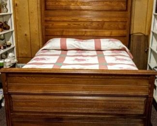 BED WITH LIKE NEW MATTRESS AND BOX SPRINGS AND MATCHING CHEST OF DRAWERS.....495.OO