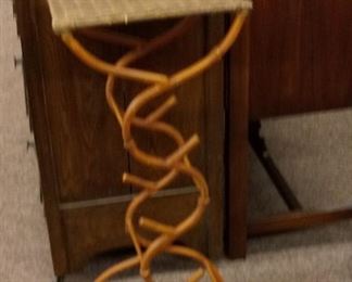 IRON AND WICKER STAND...65.00