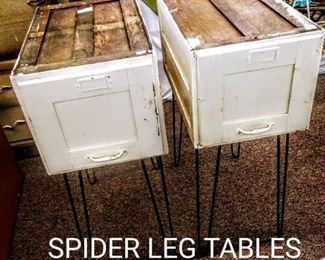 SPIDER LEG FILE DRAWER TABLES...75.00 EACH