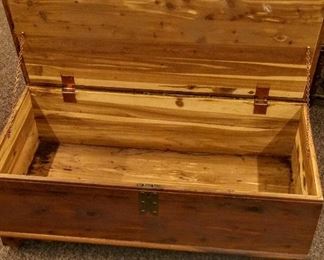 VIEW OF BOTTOM BOX OF CEDAR CHEST