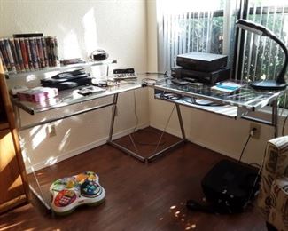 three part corner desk