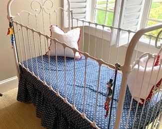 antique iron baby crib