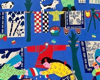 there are many colorful original Chinese “peasant art” from the 1980’s