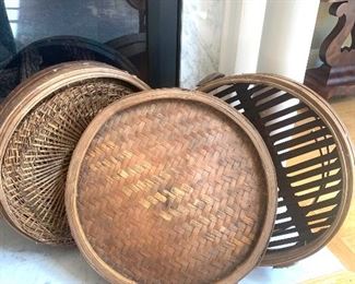 Asian baskets for steaming/cooking