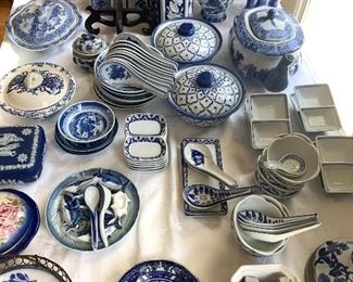 Lots of blue/white porcelains