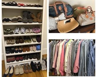 Ladies clothing (size Lg, 12,14, 16), shoes (size 11), & accessories!  Talbots, Polo, Brooks Brothers, Ann Taylor, & much more! 