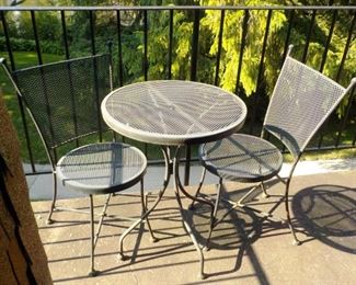 Patio Table, 2 Chairs $30