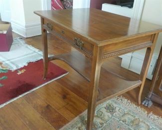 Antique walnut library table. 36" x 27". $100