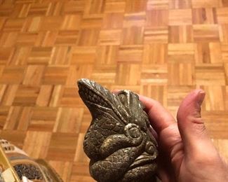 Interesting antique Chinese carved piece-soapstone with spout.