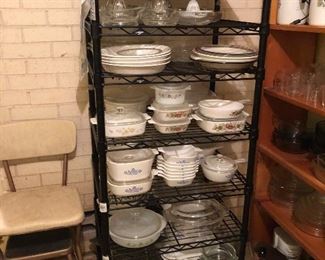corning ware and more vintage enamelware.