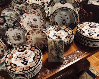 antique early Mason Imari plates.
