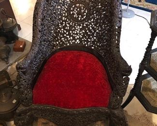 Rare Anglo Indian lounger